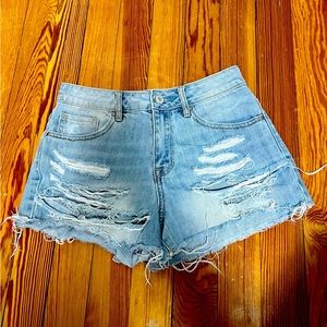 Pacsun ripped jean shorts